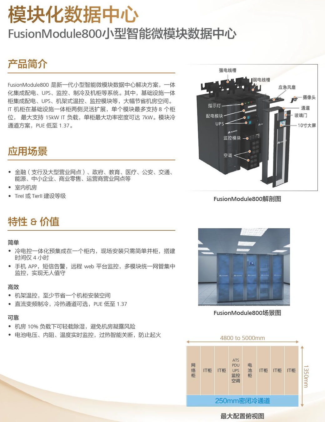 FusionModule800小型智能微模块数据中心(图1)